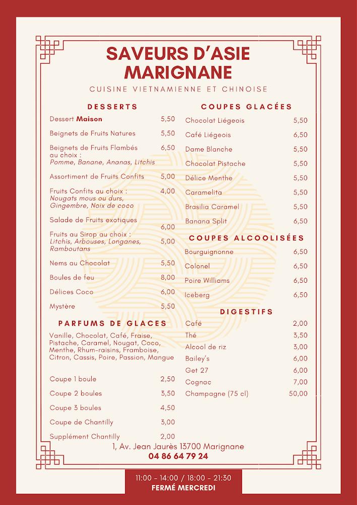 Saveurs d'Asie Marignane - Menu Image 3