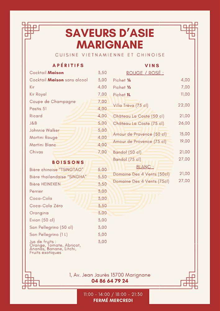 Saveurs d'Asie Marignane - Menu Image 4